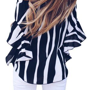 All Eyes on Me Off-Shoulder Zebra Print Blouse